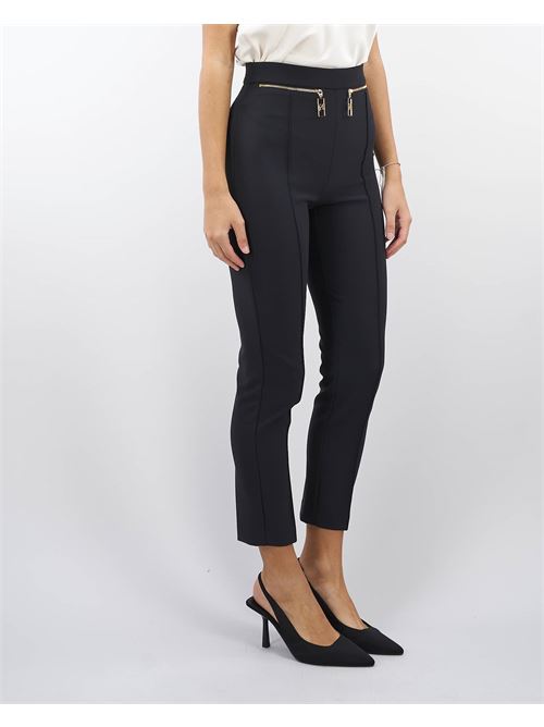 Straight crepe trousers with zip Elisabetta Franchi ELISABETTA FRANCHI | Pants | PA03646E2110